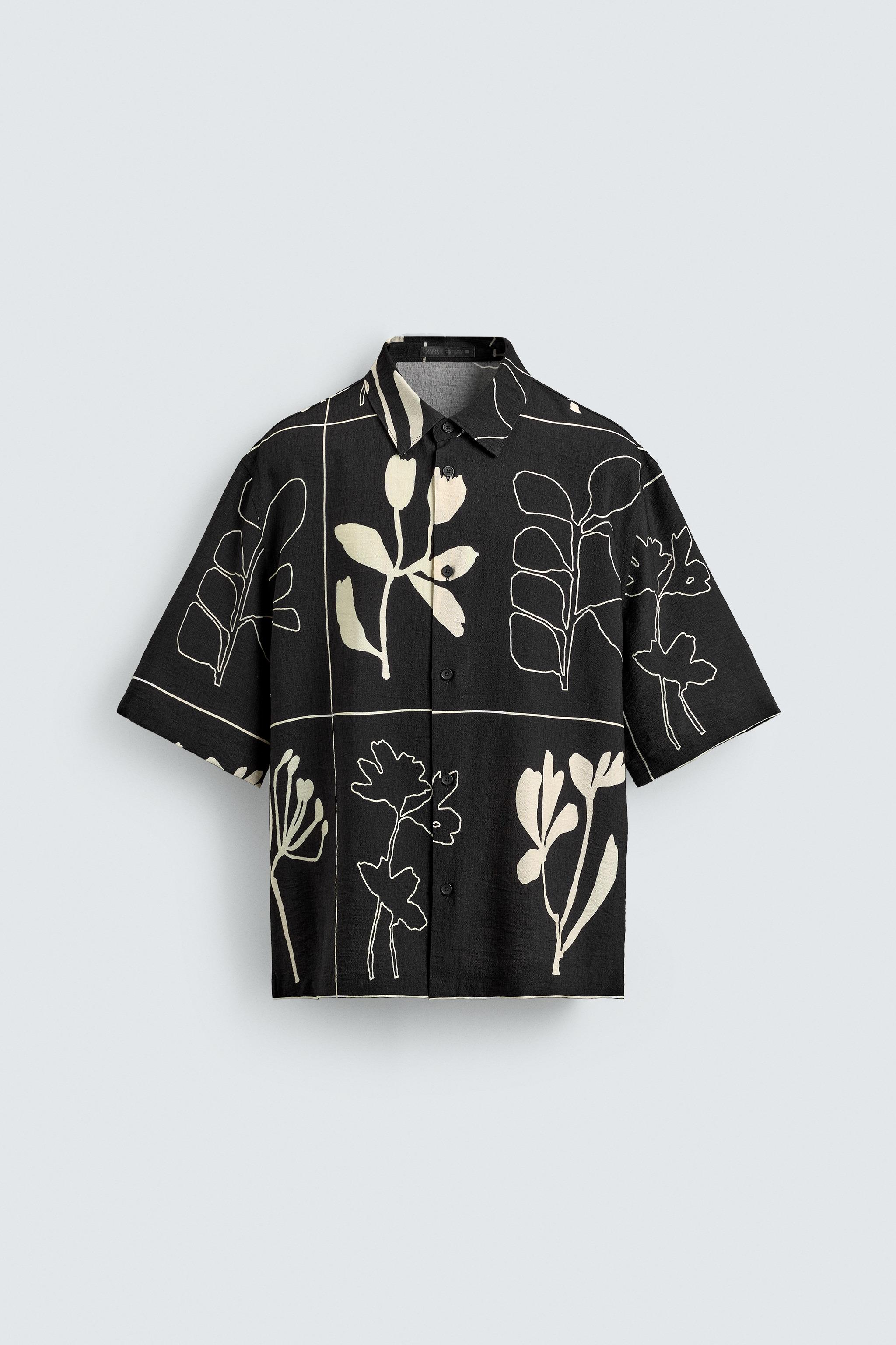 ABSTRACT PRINT FLOWY SHIRT
